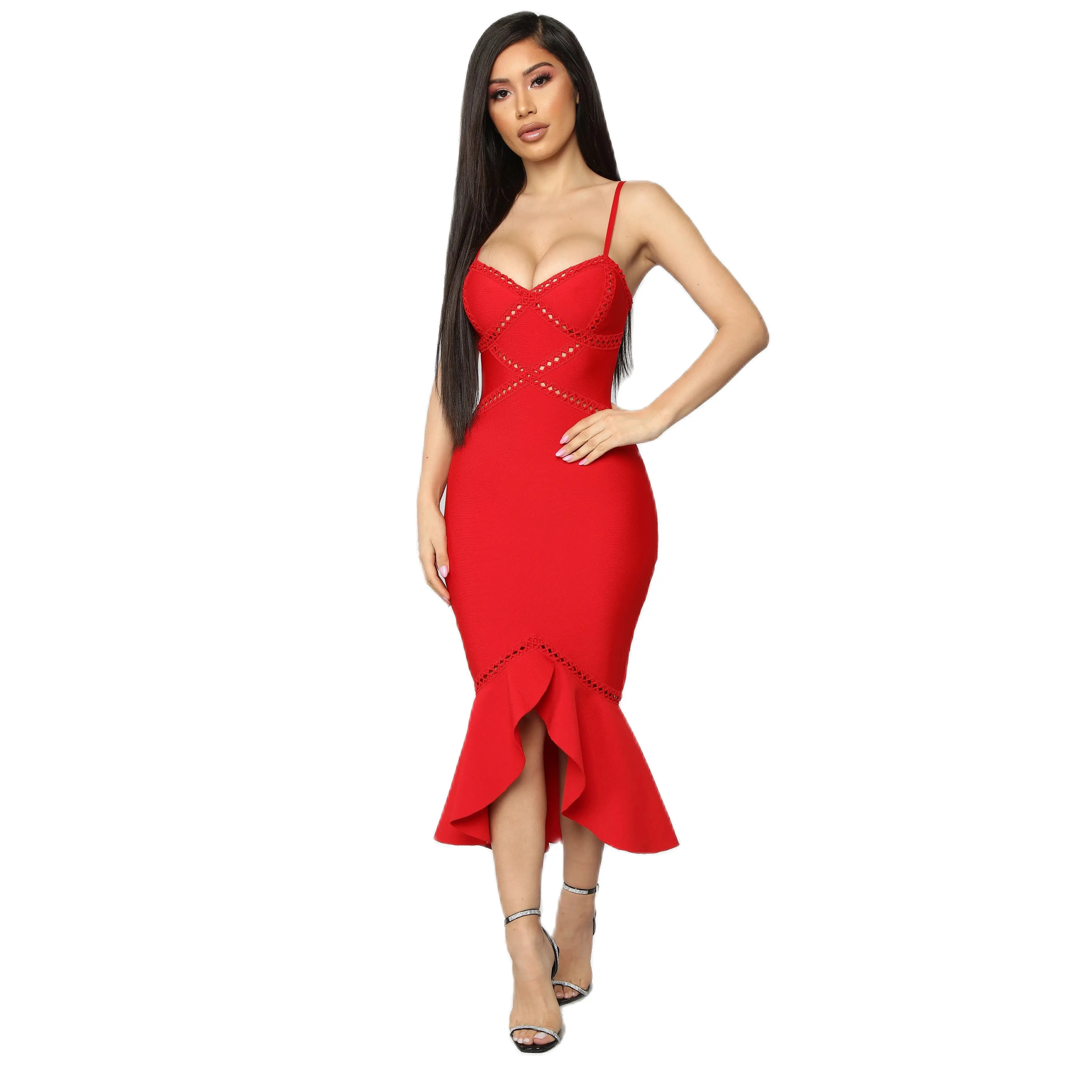 New Summer Red Spaghetti Strap Trumpet Bandage Dress 2022 Women Sexy V Neck Celebrity Evening Party Mid- Calf Codycon Dresses
New Summer Red Spaghetti Strap Trumpet Bandage Dress 2022 Women Sexy V Neck Celebrity Evening Party Mid- Calf Codycon Dresses