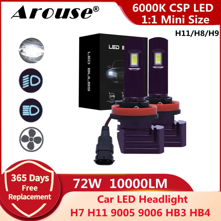 2PCS H11 9005 9006 Car LED Headlight Bulbs H4 Hi-Lo Beam 72W/Pair 10000LM 6000K HB3 HB4 Car Light Auto Headlamp Fog Lights X11P
2PCS H11 9005 9006 Car LED Headlight Bulbs H4 Hi-Lo Beam 72W/Pair 10000LM 6000K HB3 HB4 Car Light Auto Headlamp Fog Lights X11P