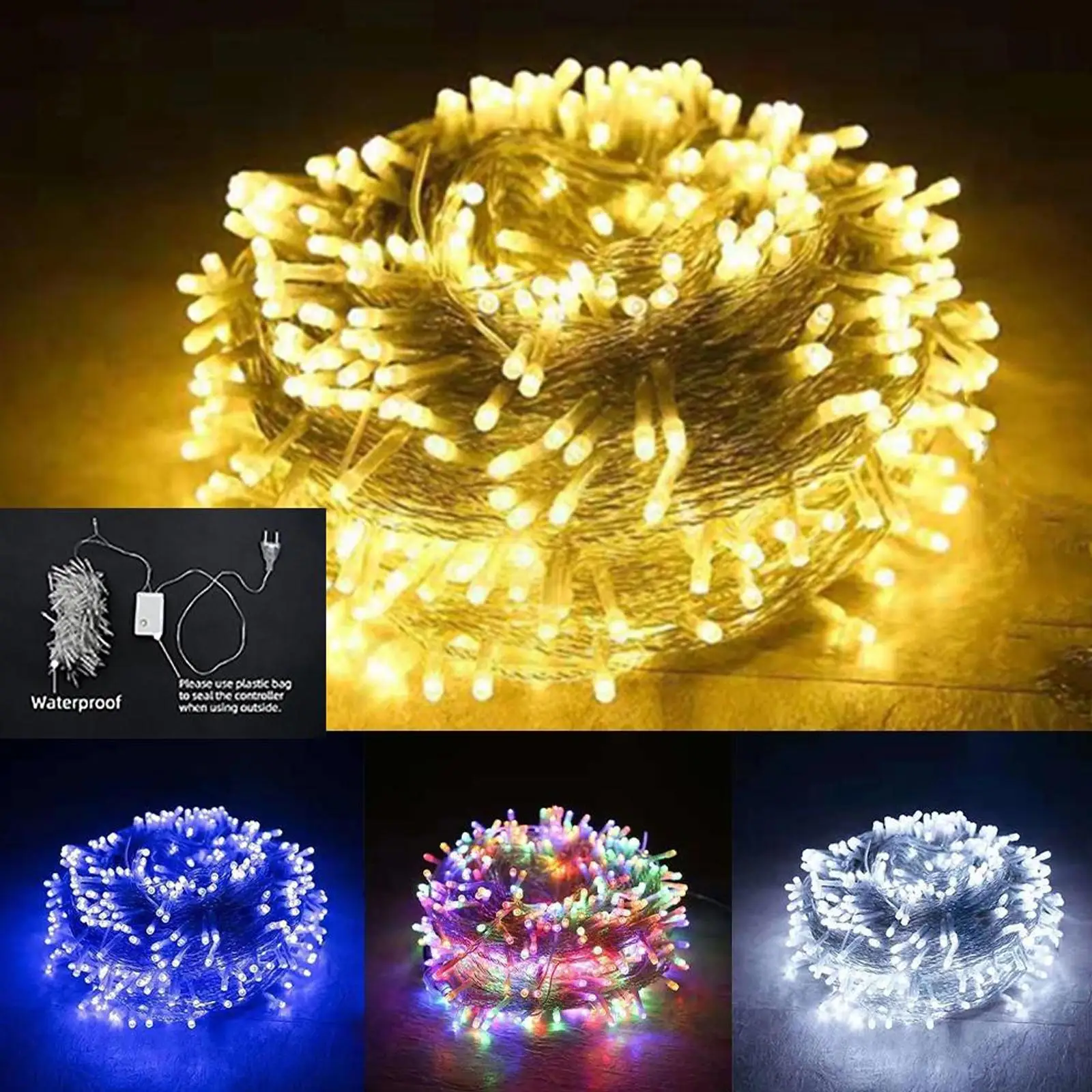 Outdoor Christmas String Lights 100led/10m Waterproof Colorful Eu Plug In Fairy Light Twinkle Light For Bedroom Indoor Xmas Q2k7
Outdoor Christmas String Lights 100led/10m Waterproof Colorful Eu Plug In Fairy Light Twinkle Light For Bedroom Indoor Xmas Q2k7