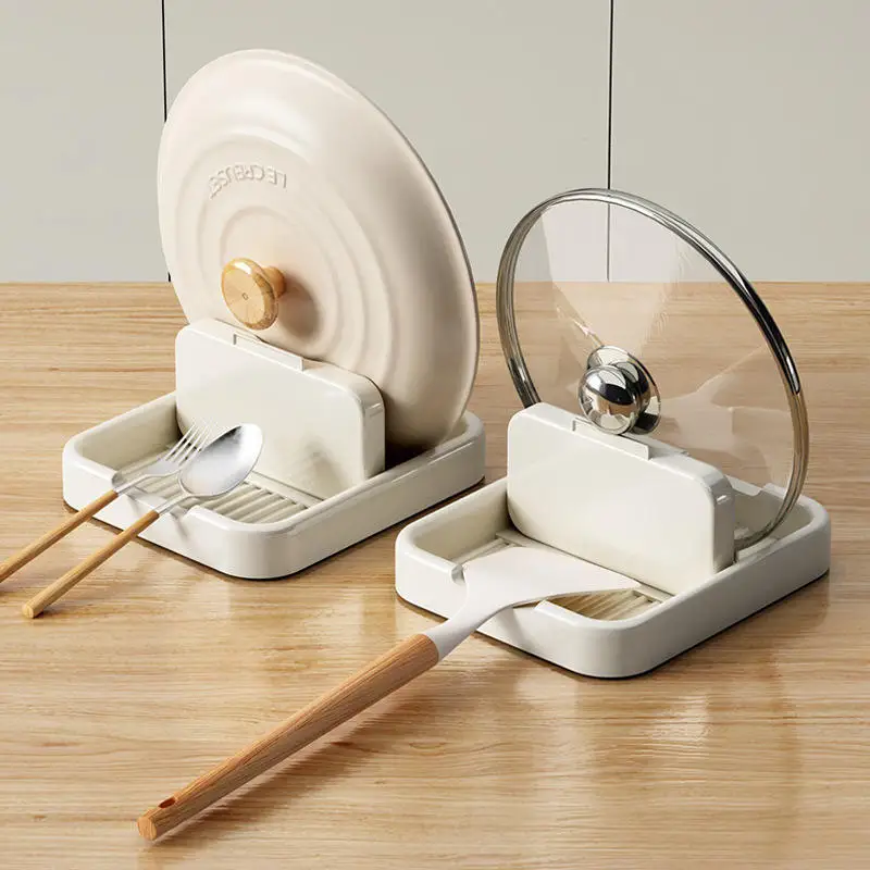 Pot Lid Holder with Drip Pad Spoon Rest for Kitchen Counter Spoon Holder Ladle Spatula Tongs Forks Utensil Holder Organizer
Pot Lid Holder with Drip Pad Spoon Rest for Kitchen Counter Spoon Holder Ladle Spatula Tongs Forks Utensil Holder Organizer