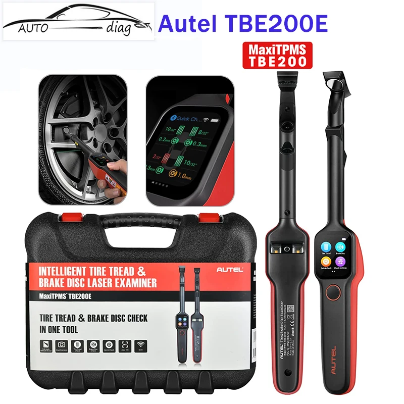 Autel MaxiTPMS TBE200E лазерный детектор протектора шин тормозной диск износа толщины диагностический инструмент совместимый с ITS600
Autel MaxiTPMS TBE200E лазерный детектор протектора шин тормозной диск износа толщины диагностический инструмент совместимый с ITS600