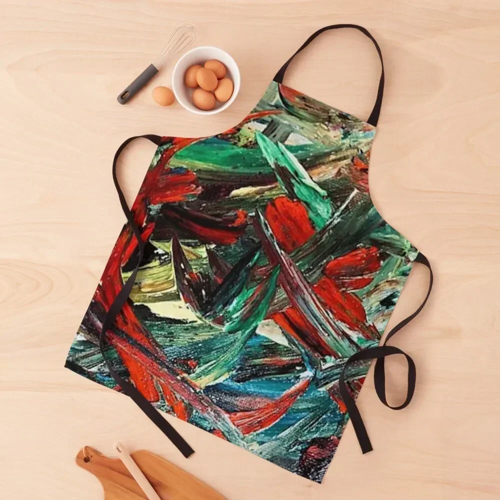 Tainted Forest Print Apron work gowns for women cleaning Kitchen Accessories 2022