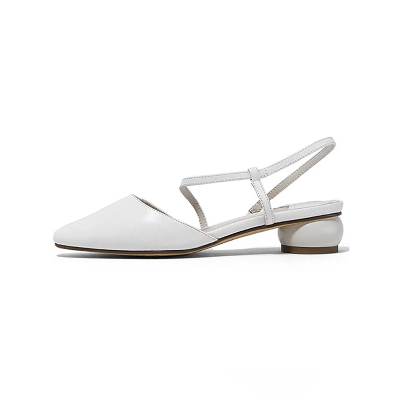 Round Toe Solid Color Genuine Leather Strange Heels Women Sandals Casual Outddor Mid High Heels Slingback Fashion Slip-On Sandal 
Round Toe Solid Color Genuine Leather Strange Heels Women Sandals Casual Outddor Mid High Heels Slingback Fashion Slip-On Sandal