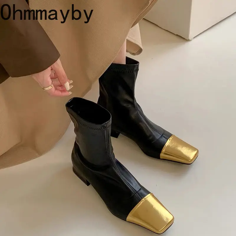 2023 Spring New Leather Women Ankle Boots Fashion Square Toe Slip On Ladies Short Boots Square Low Heel Chelsea Shoes
2023 Spring New Leather Women Ankle Boots Fashion Square Toe Slip On Ladies Short Boots Square Low Heel Chelsea Shoes