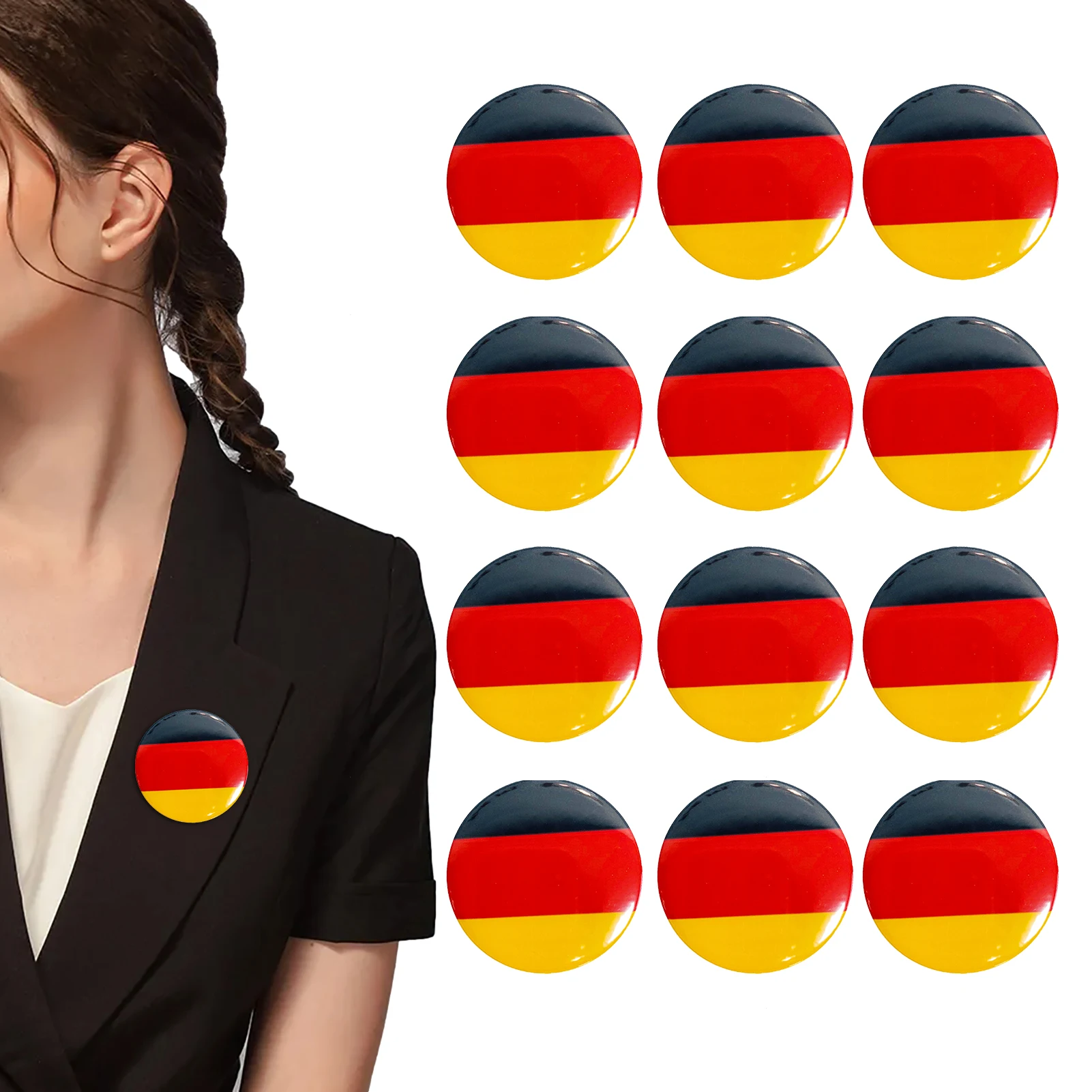 12 шт., булавка с немецким флагом, круглый значок с немецким флагом, классические булавки с национальным флагом, металлический жестяной значо... 
12 шт., булавка с немецким флагом, круглый значок с немецким флагом, классические булавки с национальным флагом, металлический жестяной значо...