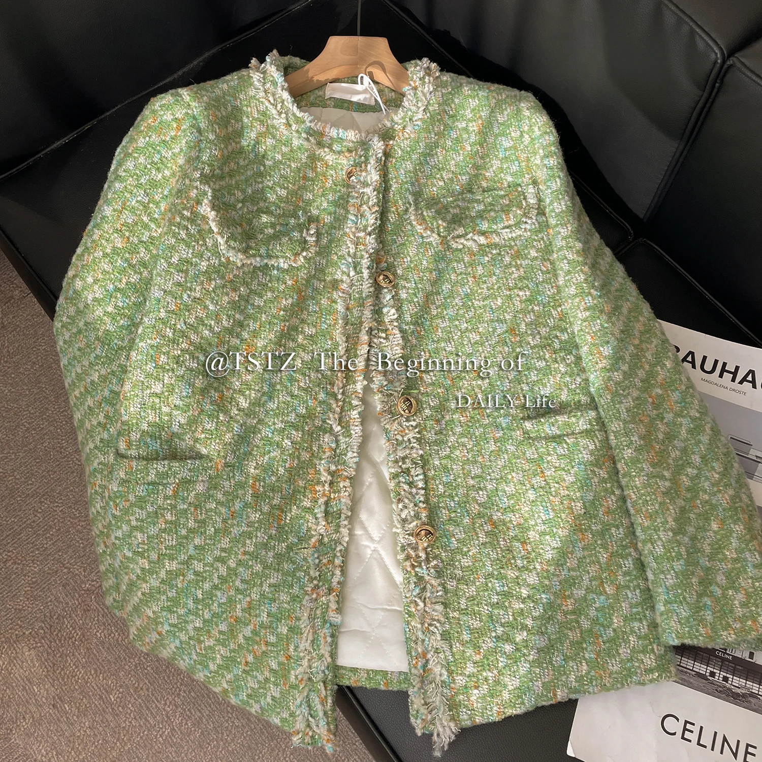 Ts Latest Design Women'S Fashion Plaid Blazer Elegant Long-Sleeved Green Tweed Jacket Casual Suit
Ts Latest Design Women'S Fashion Plaid Blazer Elegant Long-Sleeved Green Tweed Jacket Casual Suit