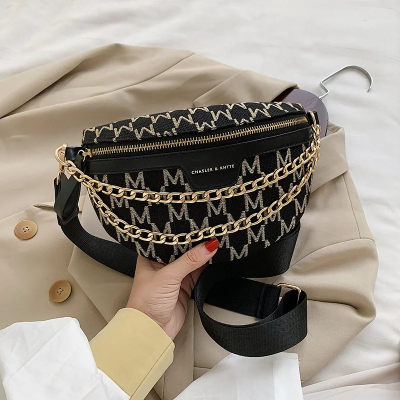 Fashion Print Letter Fanny Packs for Women Luxury Chain Waist Bag Female Chest Bags Wide Strap Ladies Shoulder Messenger Bag Sac
Fashion Print Letter Fanny Packs for Women Luxury Chain Waist Bag Female Chest Bags Wide Strap Ladies Shoulder Messenger Bag Sac