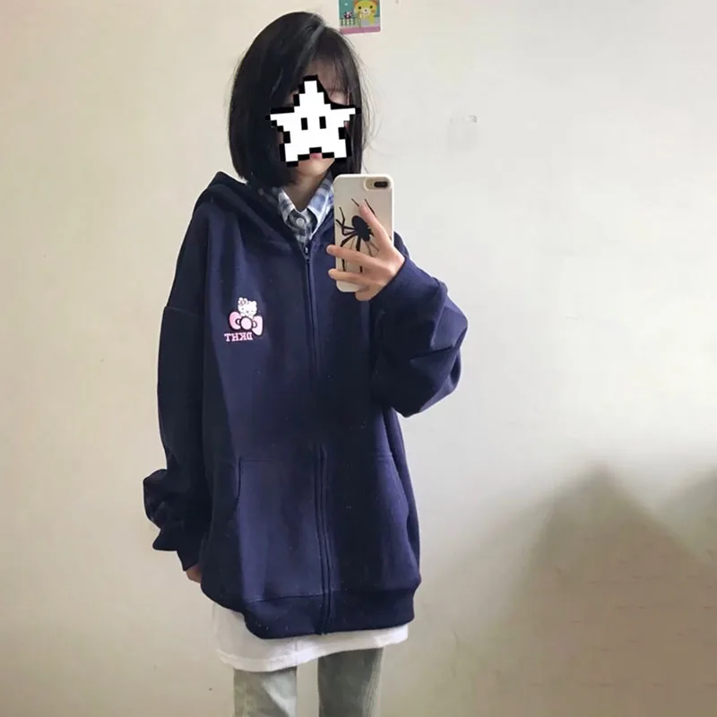 Kawaii Sanrioed Anime New Hellokittyed Cardigan Zipper Hoodie Cute Cartoon New Girls Autumn Thin Section Loose Lazy Wind Coat
Kawaii Sanrioed Anime New Hellokittyed Cardigan Zipper Hoodie Cute Cartoon New Girls Autumn Thin Section Loose Lazy Wind Coat