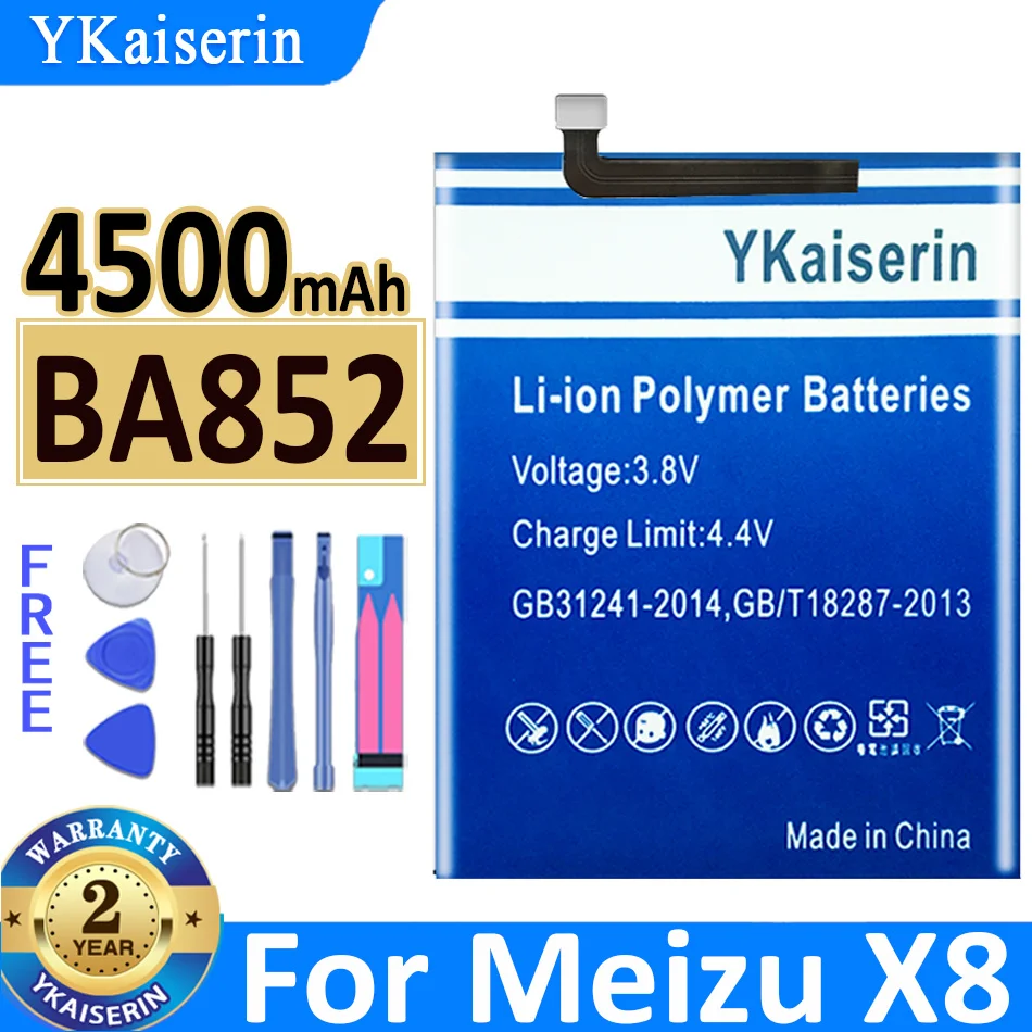 4500mAh YKaiserin Battery BA852 For Meizu X8 X 8 Mobile Phone Bateria + Free Tools
4500mAh YKaiserin Battery BA852 For Meizu X8 X 8 Mobile Phone Bateria + Free Tools