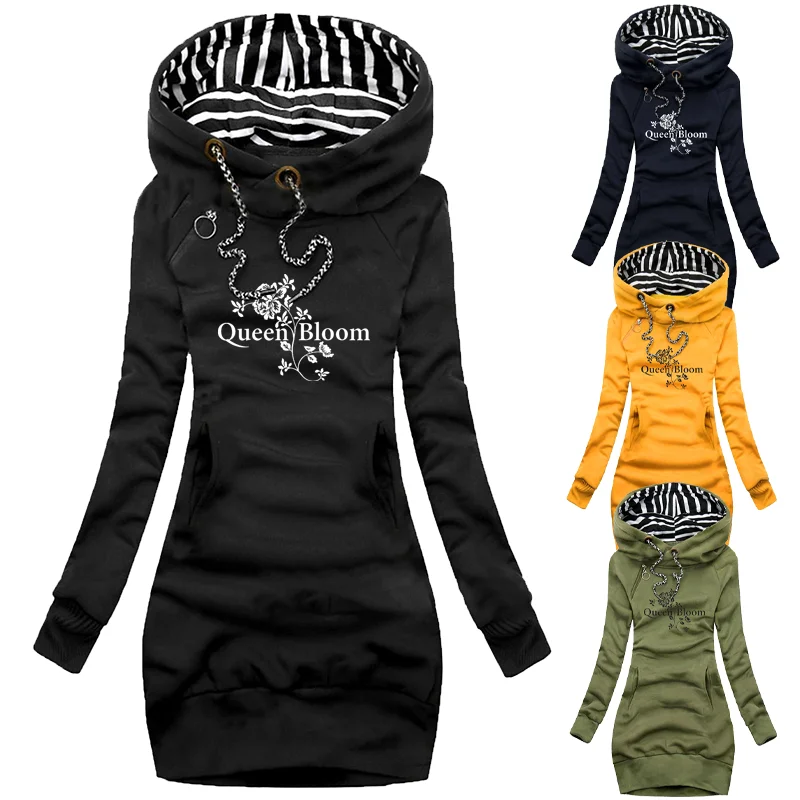 Autumn and Winter Women Dresses Casual Hooded Dresses for Women Fashion Long Sleeve Hoodie Dress Pullover Dress
Autumn and Winter Women Dresses Casual Hooded Dresses for Women Fashion Long Sleeve Hoodie Dress Pullover Dress