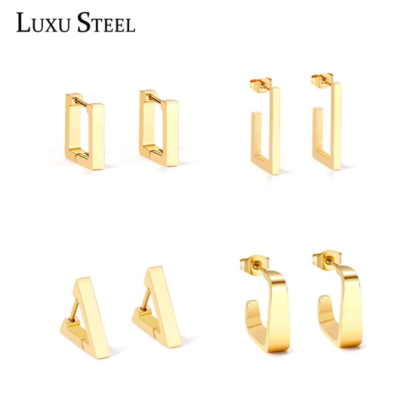 LUXUSTEEL Minimalist Stainless Steel Hoop Earrings For Women Girls Geometric Rectangle Square Triangle Unusual Ear Jewelry Gifts
LUXUSTEEL Minimalist Stainless Steel Hoop Earrings For Women Girls Geometric Rectangle Square Triangle Unusual Ear Jewelry Gifts