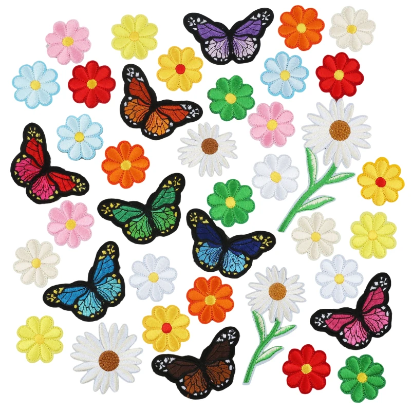 Butterfly/Sunflowers Embroidered Patches for Clothing Flowers Iron on Patches on Clothes Sewing Supplies Decorative Badges Patch
Butterfly/Sunflowers Embroidered Patches for Clothing Flowers Iron on Patches on Clothes Sewing Supplies Decorative Badges Patch