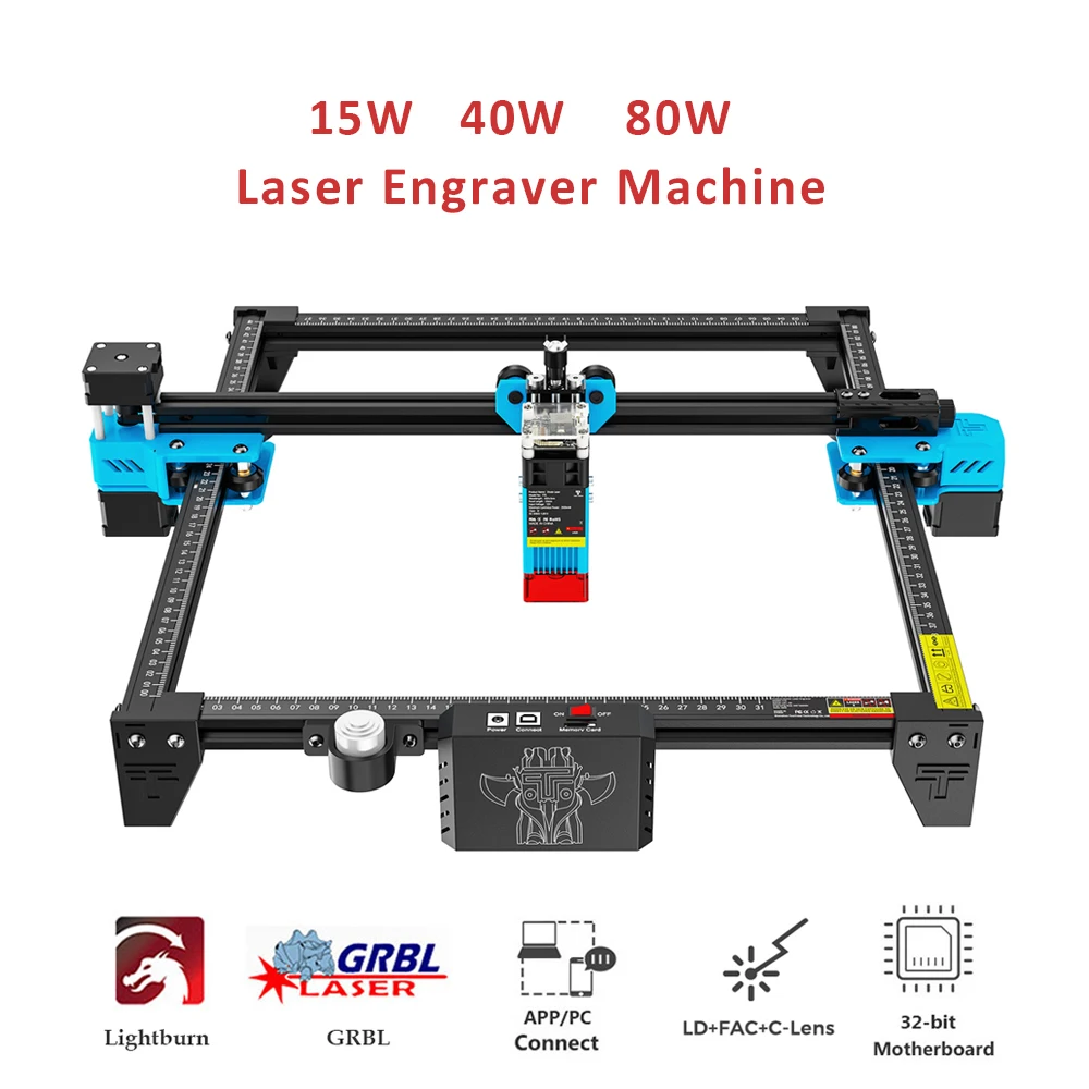 

Twotrees Upgrade Laser Engraving Machine TTS-55 40/80W Metal CNC Laser Engraver Machine Router Wood Leather Cutting Machine WIFI