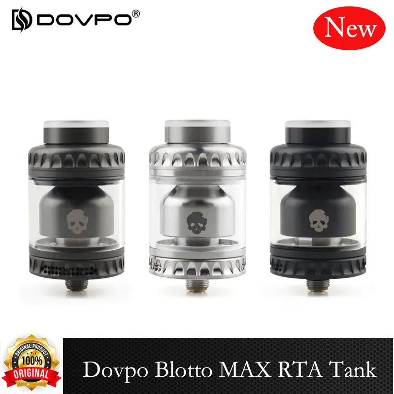 

Original Dovpo Blotto MAX RTA Atomizer 6.2ml Capacity Tank Dual Coil Top Filling System Fit 510 Connection Mod Vape Vaporizer