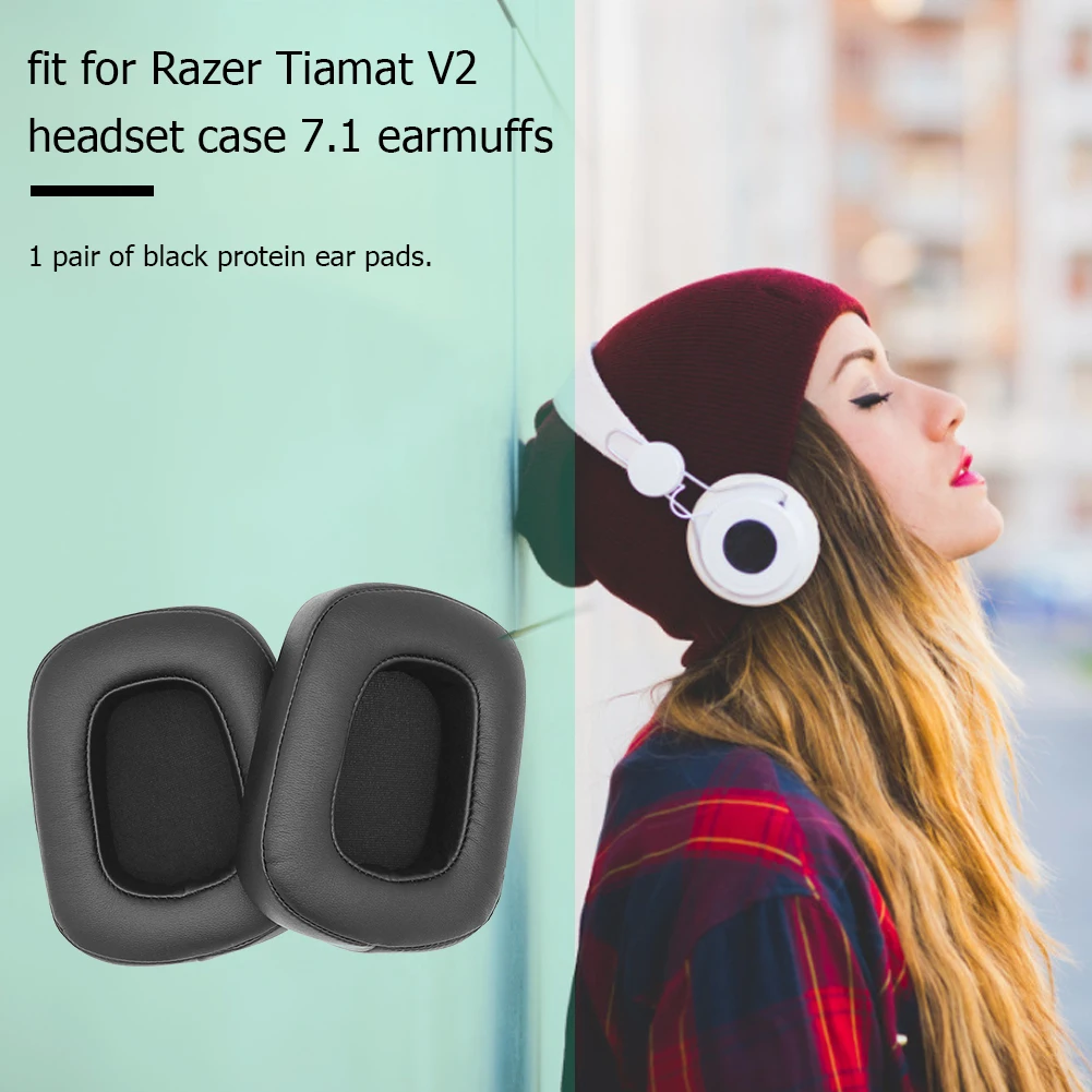 Wireless Wired Headphone Accessories 1 Pair Foam Leather Gaming Headphone Ear Pads for Razer Tiamat 7.1 V2 Headset
Wireless Wired Headphone Accessories 1 Pair Foam Leather Gaming Headphone Ear Pads for Razer Tiamat 7.1 V2 Headset