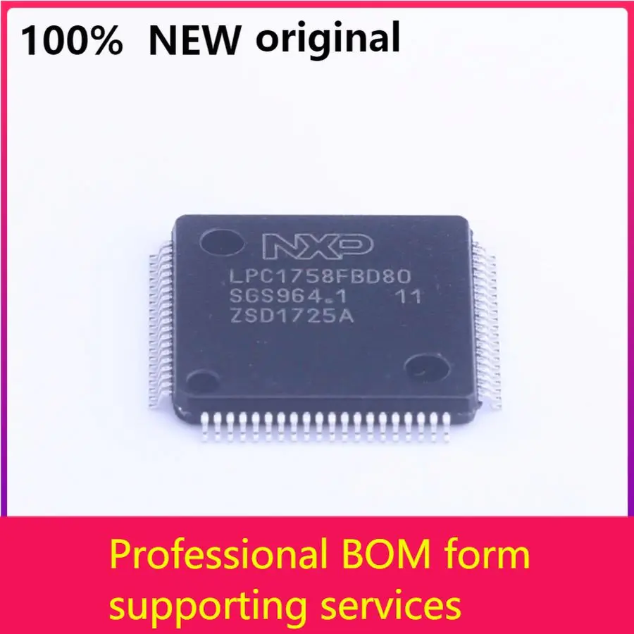 

LPC17xx Series 512 kB Flash 64 kB RAM SMT 32-Bit-Microcontroller - LQFP-80 LPC1758FBD80 100% original