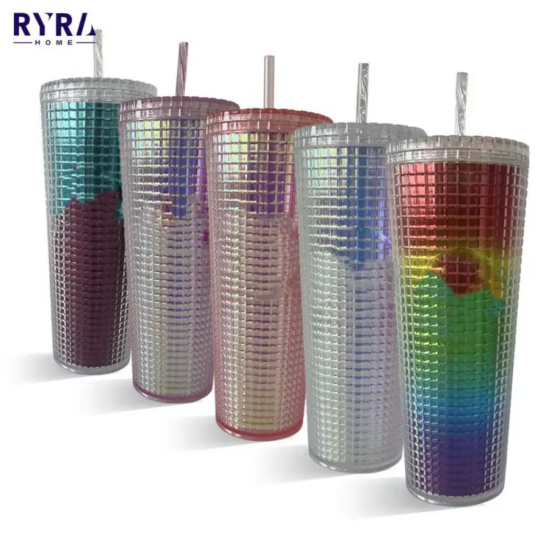 Corn Grid Straw Cup With Logo Summer Cold Water Mug Tumbler Coffee Cup With Straw Radiant Goddess Double Layer Cups 710ML
Corn Grid Straw Cup With Logo Summer Cold Water Mug Tumbler Coffee Cup With Straw Radiant Goddess Double Layer Cups 710ML