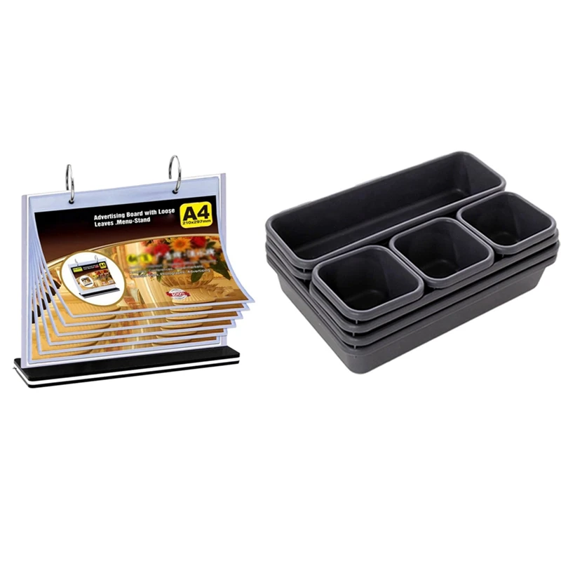 1 Set Organizer Closet Desk Box Drawer Tray & 1 Pcs A4 Flip Table Menu Stand Display Stand Menu Holder Desk
1 Set Organizer Closet Desk Box Drawer Tray & 1 Pcs A4 Flip Table Menu Stand Display Stand Menu Holder Desk