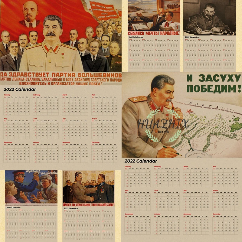 2022 Calendar Kraft Paper Posters of World War II Stalin Leninist Political Soviet Union Wall Poster for Room Art Decorative
2022 Calendar Kraft Paper Posters of World War II Stalin Leninist Political Soviet Union Wall Poster for Room Art Decorative