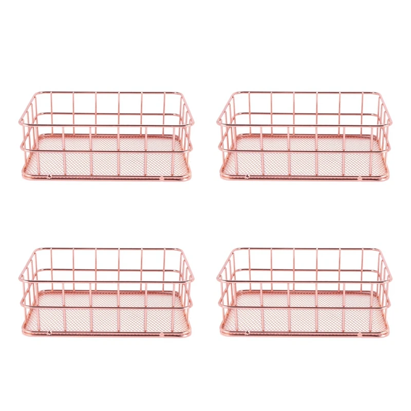 4X Storage Basket Metal Wire Bathroom Shelves Makeup Organiser Brush Pen Holder Wire Mesh Bathroom Toiletries Basket
4X Storage Basket Metal Wire Bathroom Shelves Makeup Organiser Brush Pen Holder Wire Mesh Bathroom Toiletries Basket