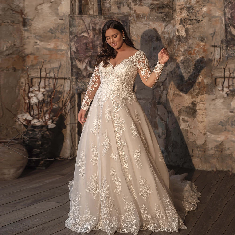 Элегантные кружевные свадебные платья с V-образным вырезом, свадебные платья с длинными рукавами, аппликацией и пуговицами сзади, фатиновое...
Элегантные кружевные свадебные платья с V-образным вырезом, свадебные платья с длинными рукавами, аппликацией и пуговицами сзади, фатиновое...