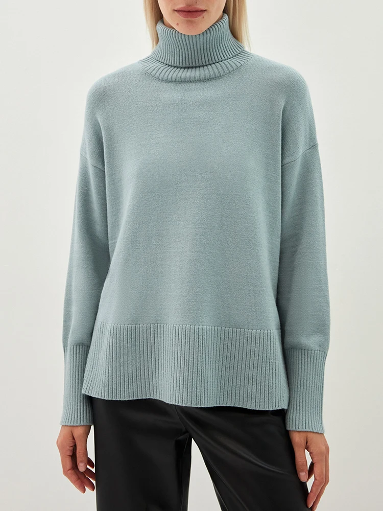 High Quality Sweater Oversized Turtlenecks for Women Retro Knitted Top with Side Split Autumn Female Soft Warm Pullover 2023 New
High Quality Sweater Oversized Turtlenecks for Women Retro Knitted Top with Side Split Autumn Female Soft Warm Pullover 2023 New