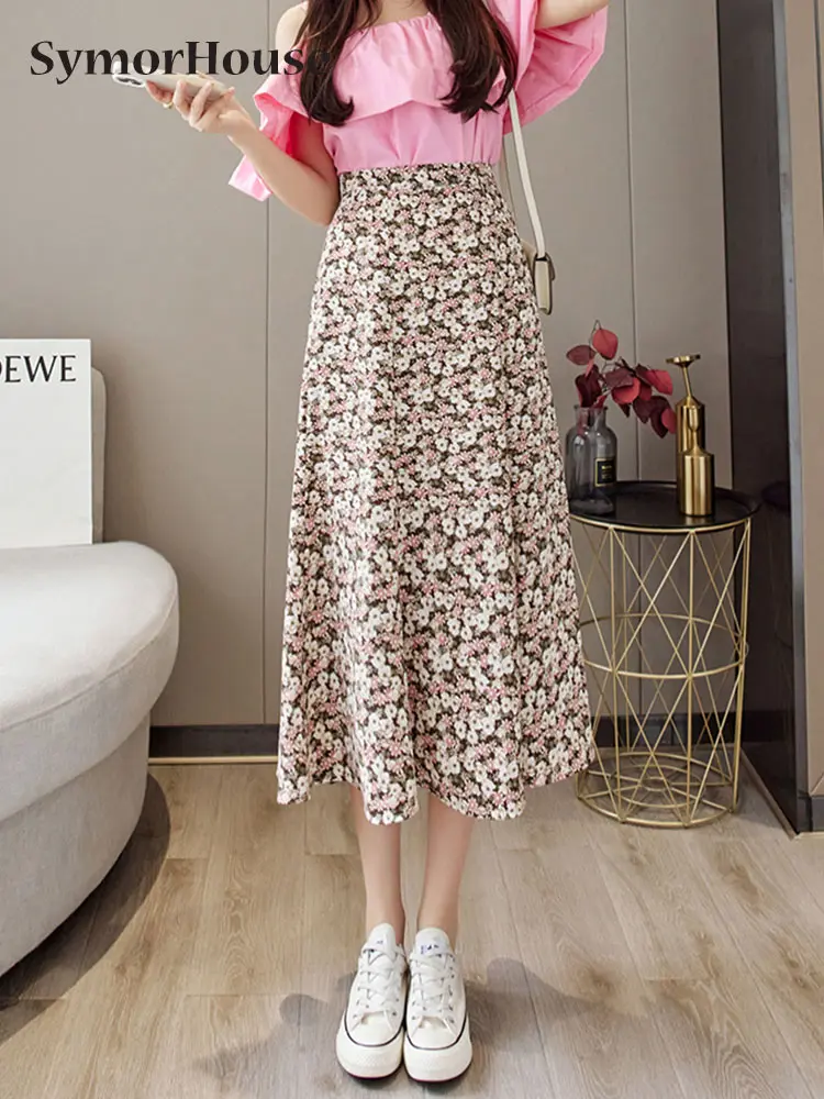 Women Summer Floral Printed Chiffon Skirt Vintage High-Waisted Mid-calf Ruffles Pink Midi Mermaid Skirts Girls Kawaii Clothes
Women Summer Floral Printed Chiffon Skirt Vintage High-Waisted Mid-calf Ruffles Pink Midi Mermaid Skirts Girls Kawaii Clothes