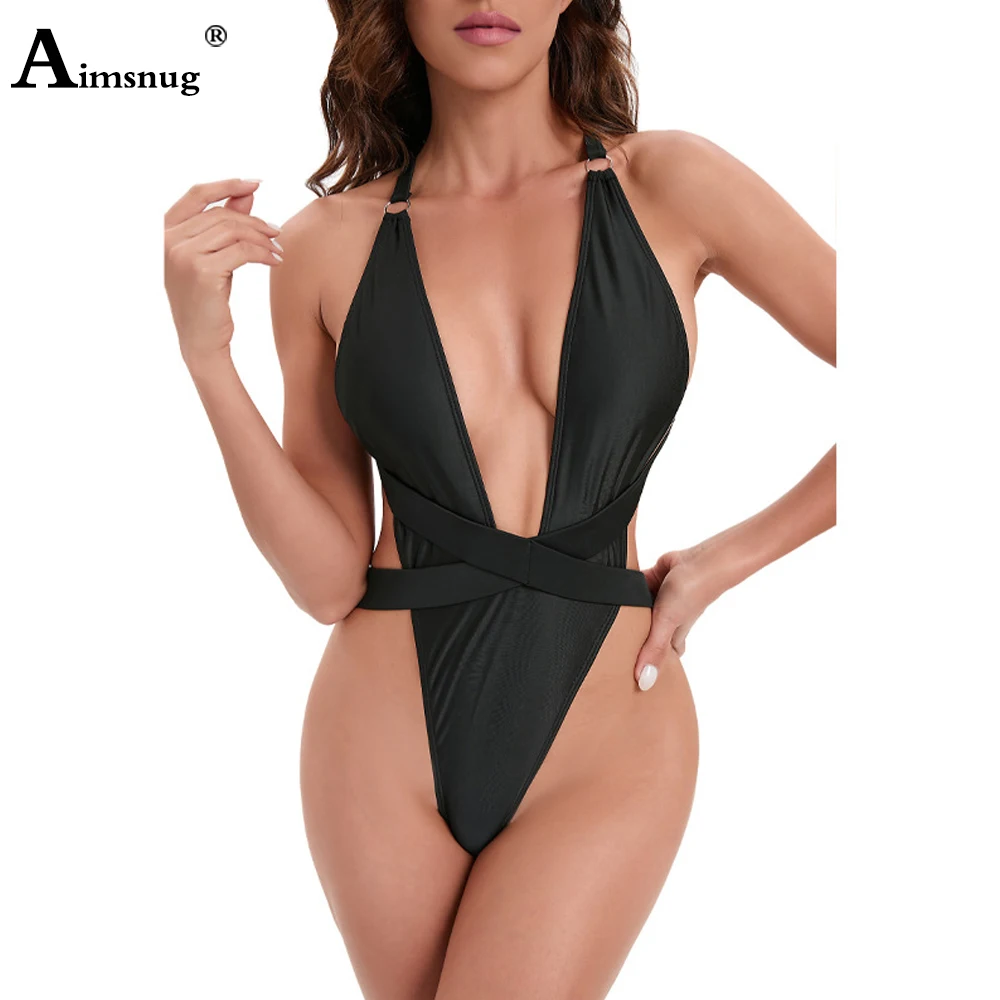 Women Halter Swimsuit Female Ring Up One Piece Swimwear High Cut Fashion Swim Clothing 2022 Sexy Deep V-neck Onesie Beachwear
Women Halter Swimsuit Female Ring Up One Piece Swimwear High Cut Fashion Swim Clothing 2022 Sexy Deep V-neck Onesie Beachwear