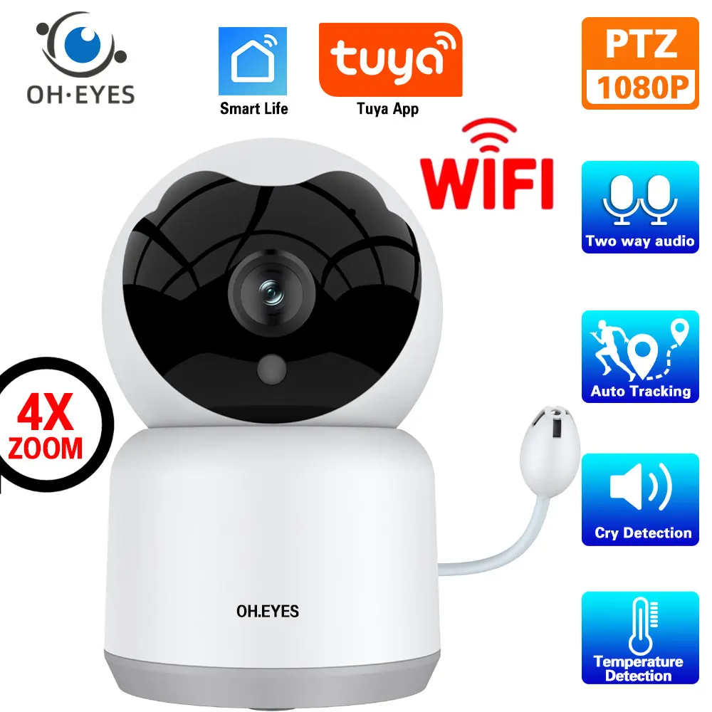 1080P Tuya Smart Baby Monitor Camera Ai Auto Tracking Home Wifi PTZ Security Camera 2MP Cry Detection Wireless Sureveillance Cam
1080P Tuya Smart Baby Monitor Camera Ai Auto Tracking Home Wifi PTZ Security Camera 2MP Cry Detection Wireless Sureveillance Cam