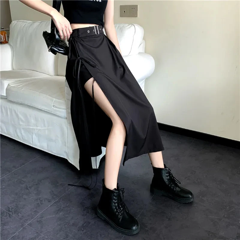 Gothic Black Irregular Women Midi Skirts 5Xl Oversized Korea High Waist All Match Fashion Streetwear A Line Casual Pleated Skirt
Gothic Black Irregular Women Midi Skirts 5Xl Oversized Korea High Waist All Match Fashion Streetwear A Line Casual Pleated Skirt