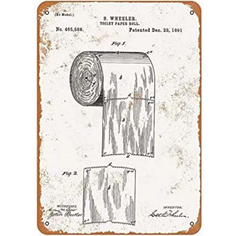 Vintage Tin Metal Sign Toilet Paper Roll Patent Garden Wall Decor Outdoor Funny Fashion Dinning Room Street vintage
Vintage Tin Metal Sign Toilet Paper Roll Patent Garden Wall Decor Outdoor Funny Fashion Dinning Room Street vintage