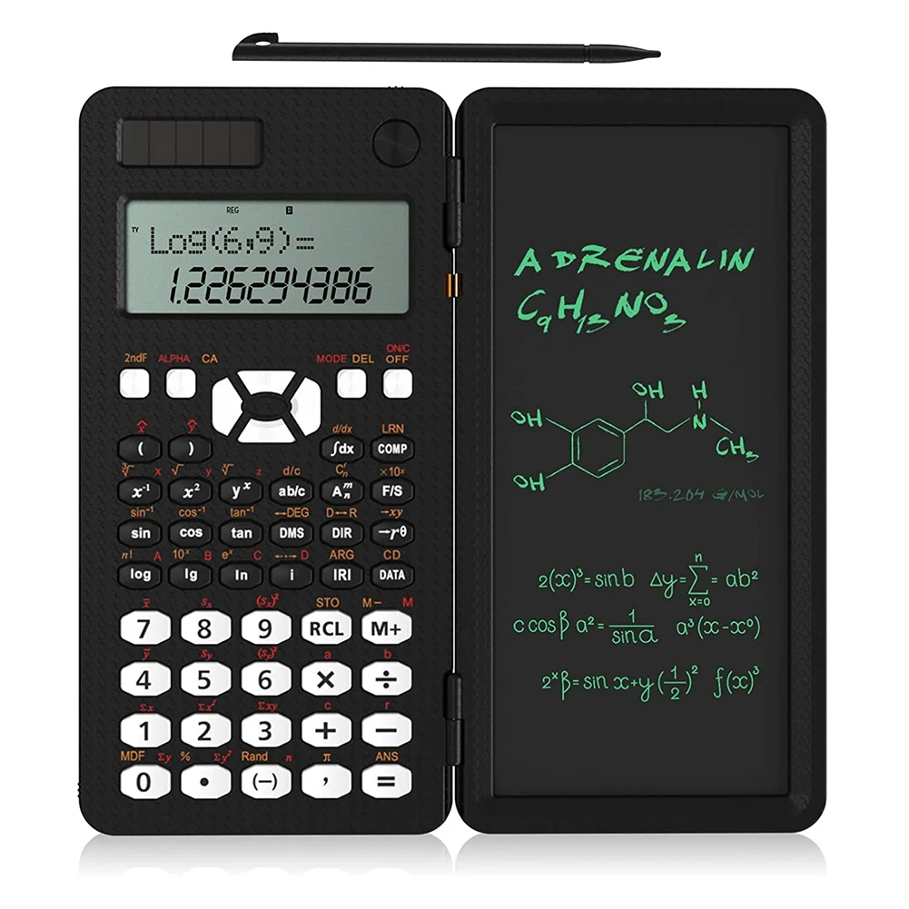Scientific Calculators with Writing Tablet,Solar Energy LCD Science Calculator Notepad with 349 Function, for Students
Scientific Calculators with Writing Tablet,Solar Energy LCD Science Calculator Notepad with 349 Function, for Students