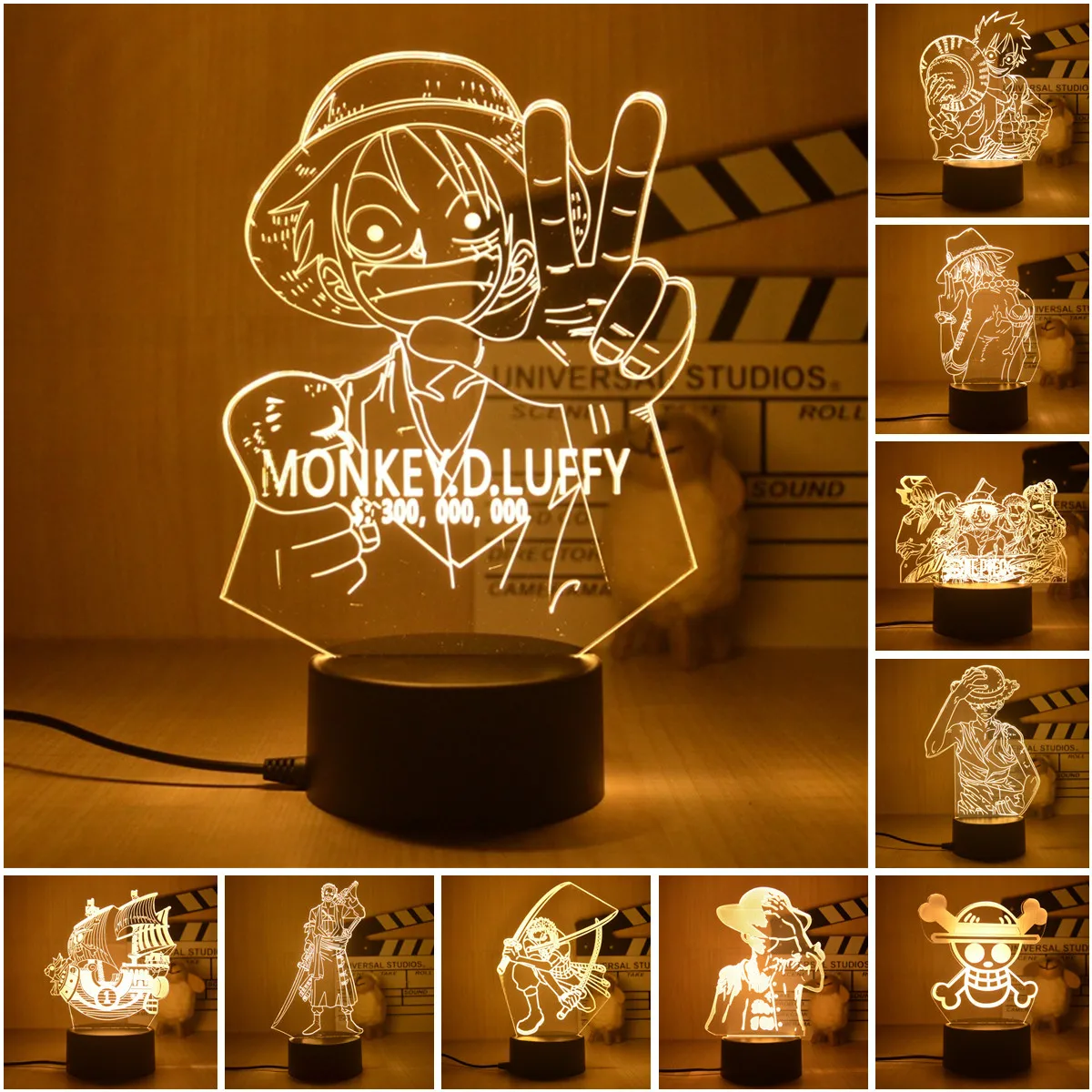 New One Piece Luffy Anime Figure Lamp 3D LED Night Light Nightlight Touch Flash Light Desk Model Figure Toys
New One Piece Luffy Anime Figure Lamp 3D LED Night Light Nightlight Touch Flash Light Desk Model Figure Toys