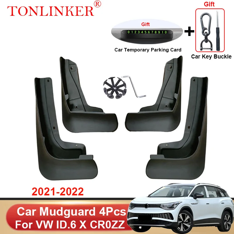 TONLINKER Car Mudguard For Volkswagen VW ID.6 X ID6 CROZZ 2021 2022- Mudguards Splash Guards Fender Mudflaps 4Pcs Accessories 
TONLINKER Car Mudguard For Volkswagen VW ID.6 X ID6 CROZZ 2021 2022- Mudguards Splash Guards Fender Mudflaps 4Pcs Accessories