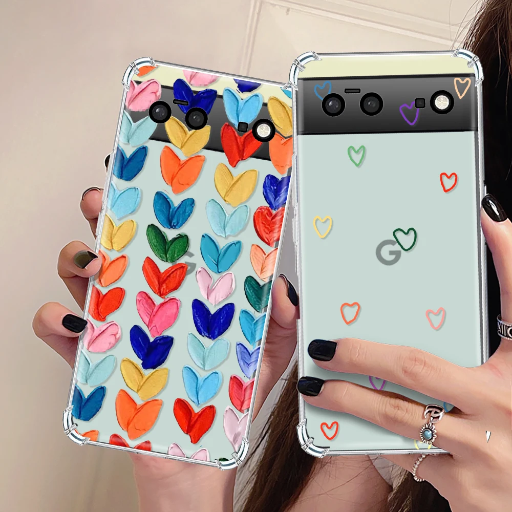 Graffiti Love Heart Case for Google Pixel 7a 7 Pro Luxury Transparent Capinha for Pixel 6a 6 6Pro Shockproof Soft Silicone Cover
Graffiti Love Heart Case for Google Pixel 7a 7 Pro Luxury Transparent Capinha for Pixel 6a 6 6Pro Shockproof Soft Silicone Cover