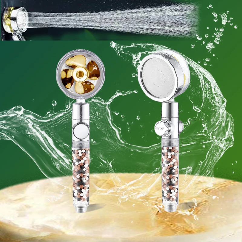 Turbo Fan shower head 360 rotating Upgrade shower head Rain high pressure water saving Flow Spray Nozzle Bathroom Accessories 
Turbo Fan shower head 360 rotating Upgrade shower head Rain high pressure water saving Flow Spray Nozzle Bathroom Accessories