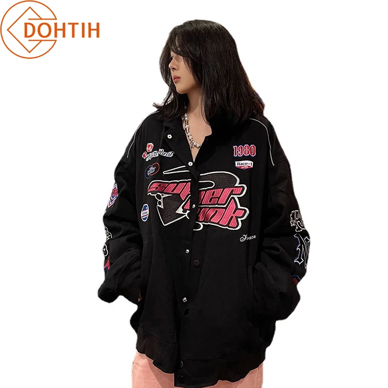 Women's European And American Style Embroidery Motorcycle Jackets Y2k Clothes Women Outdoor Skateboard Coat Hiphop Streetwear
Women's European And American Style Embroidery Motorcycle Jackets Y2k Clothes Women Outdoor Skateboard Coat Hiphop Streetwear