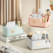 Bear Desktop Tissue Box Paper Storage Box Home Living Room Dining Room Coffee Table Nordic Simple Multi-Functional Paper Box