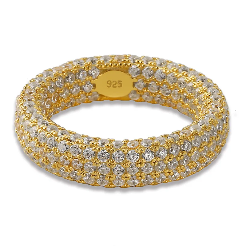Luxury 100% Authentic 925 Sterling Silver Pave Setting 5A CZ Band 18K Gold Plated Punk Hip Hop Rings Jewelry
Luxury 100% Authentic 925 Sterling Silver Pave Setting 5A CZ Band 18K Gold Plated Punk Hip Hop Rings Jewelry