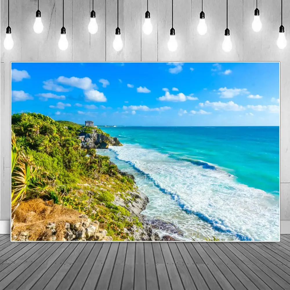 Tropical Palms Waves Seaboard Summer Party Decoration Photography Backgrounds Clouds Blue Sky Sea Scenic Holiday Photo Backdrops
Tropical Palms Waves Seaboard Summer Party Decoration Photography Backgrounds Clouds Blue Sky Sea Scenic Holiday Photo Backdrops
