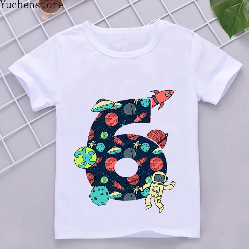 Funny Boys T-Shirts Astronaut Graphic Print 6 Year Old Gift Birthday Costume Summer Toddler Baby Tshirt Cute Girls T Shirt Tops
Funny Boys T-Shirts Astronaut Graphic Print 6 Year Old Gift Birthday Costume Summer Toddler Baby Tshirt Cute Girls T Shirt Tops