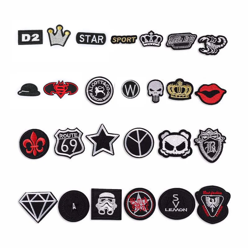 Black Punk Small Embroidered Patches Iron on Letters Black Fashion Icon Patch for Men Clothes Sports Appliques for Clothing
Black Punk Small Embroidered Patches Iron on Letters Black Fashion Icon Patch for Men Clothes Sports Appliques for Clothing