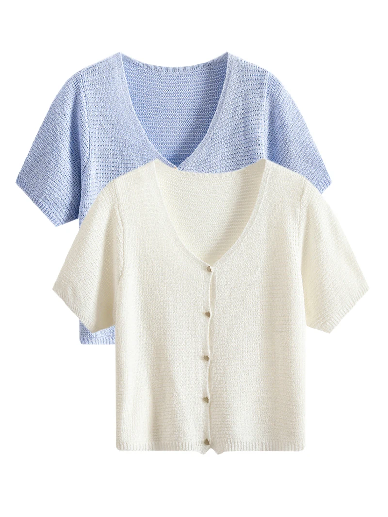 EMBELLIKE Short Sleeve Textured Knitted Crop Cardigan Heart Button V Neck Top Women M,L,XL
EMBELLIKE Short Sleeve Textured Knitted Crop Cardigan Heart Button V Neck Top Women M,L,XL
