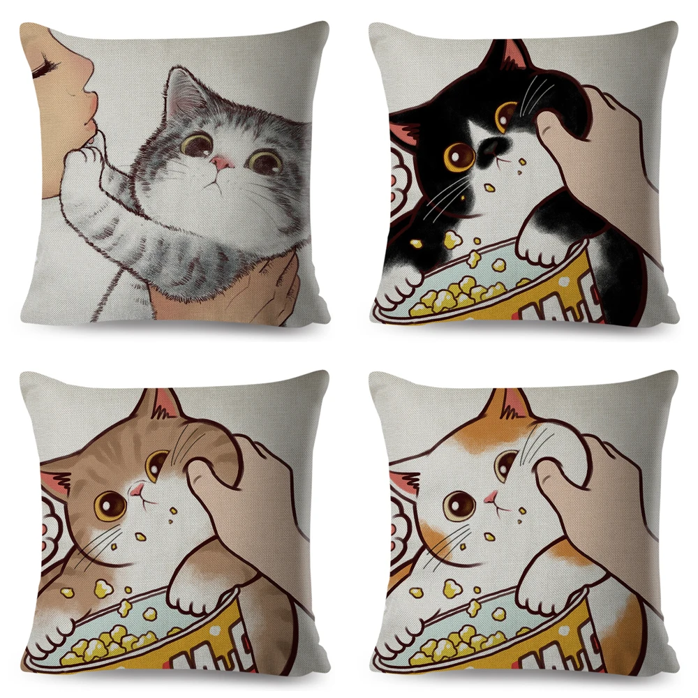 Funny Love Kiss Cute Cat Pillows Cases for Sofa Home Car Cushion Cover Pillow Covers Decor Cartoon Linen Throw Pillows Cojines
Funny Love Kiss Cute Cat Pillows Cases for Sofa Home Car Cushion Cover Pillow Covers Decor Cartoon Linen Throw Pillows Cojines
