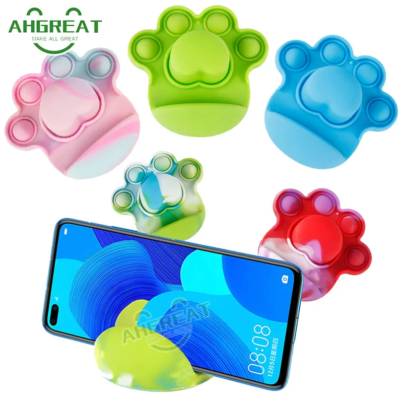 New Pop Fidget Toys Simple Dimple Cute Pink Cat Paw Pops Silicone Creative Phone Holder Cheap Stress Reliever Toys for Kids
New Pop Fidget Toys Simple Dimple Cute Pink Cat Paw Pops Silicone Creative Phone Holder Cheap Stress Reliever Toys for Kids