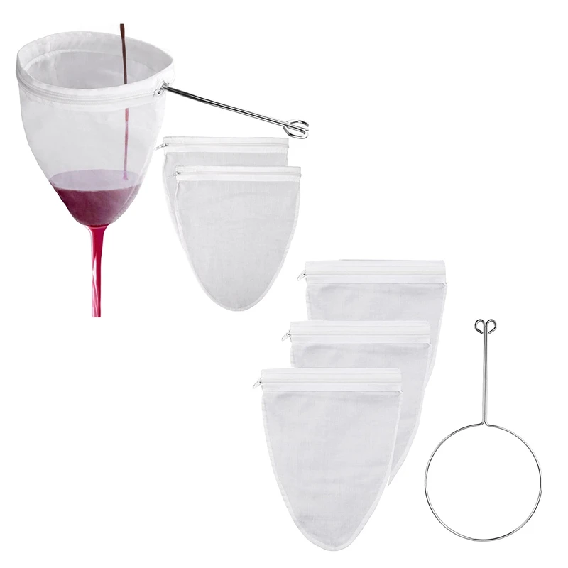 Ultra Fine Mesh Strainer Bag With Zipper,Strainers Fine Mesh With Reinforced Frame And Sturdy Handle,Nut Milk Bags
Ultra Fine Mesh Strainer Bag With Zipper,Strainers Fine Mesh With Reinforced Frame And Sturdy Handle,Nut Milk Bags
