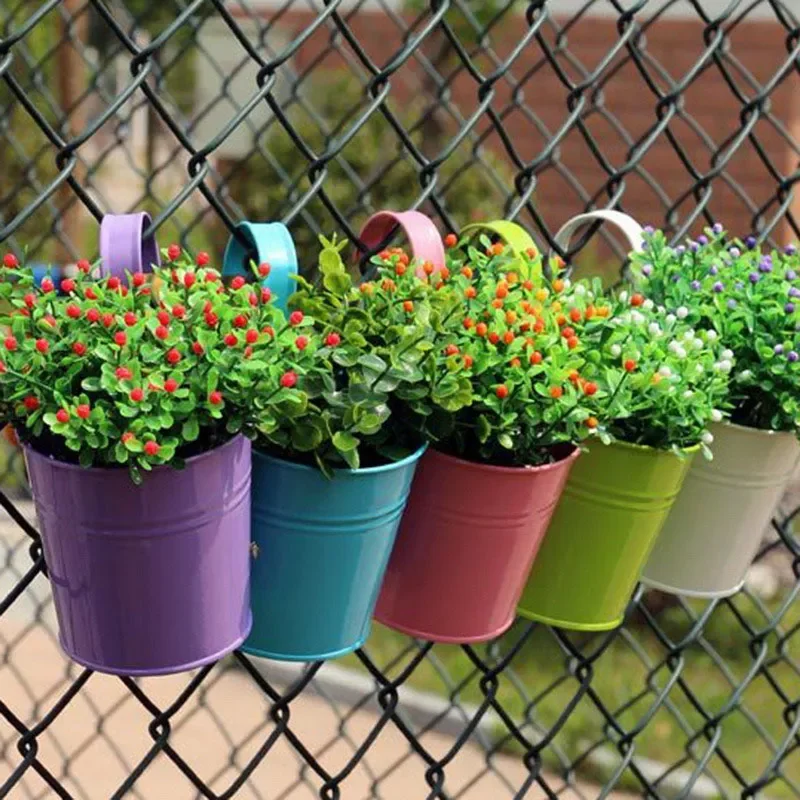 10 colors Wall Hanging Flower Pots set Alloy Balcony street garden pots Bucket Plant Holder Planter Home Decoration
10 colors Wall Hanging Flower Pots set Alloy Balcony street garden pots Bucket Plant Holder Planter Home Decoration