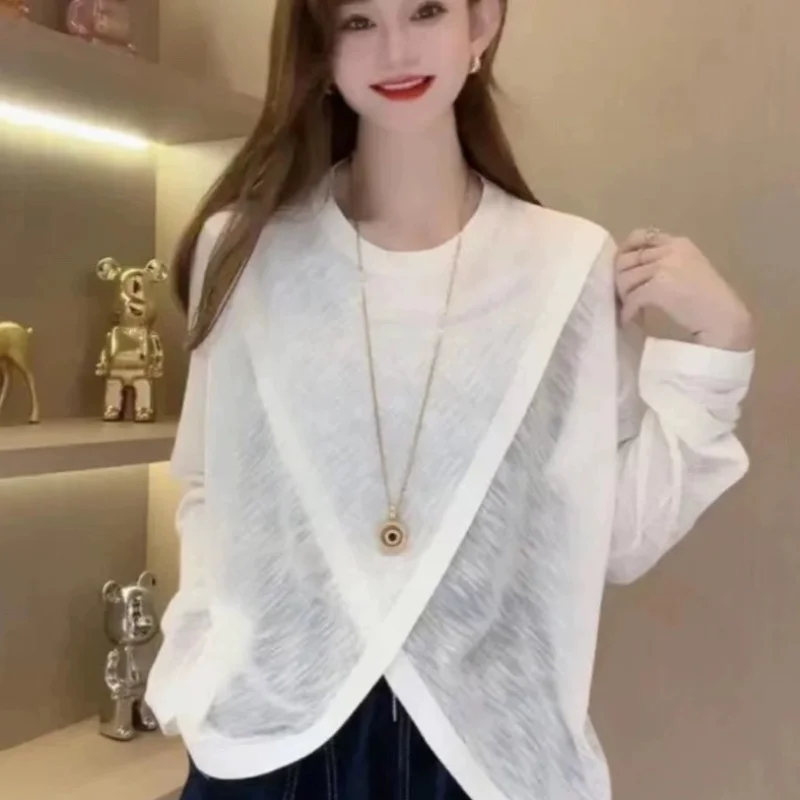 Fashion Woman Blouses 2023 O-Neck Long Sleeve Commuter Office Lady Knitted Sweet Solid Color Summer Thin Trendy Chic Blouse
Fashion Woman Blouses 2023 O-Neck Long Sleeve Commuter Office Lady Knitted Sweet Solid Color Summer Thin Trendy Chic Blouse