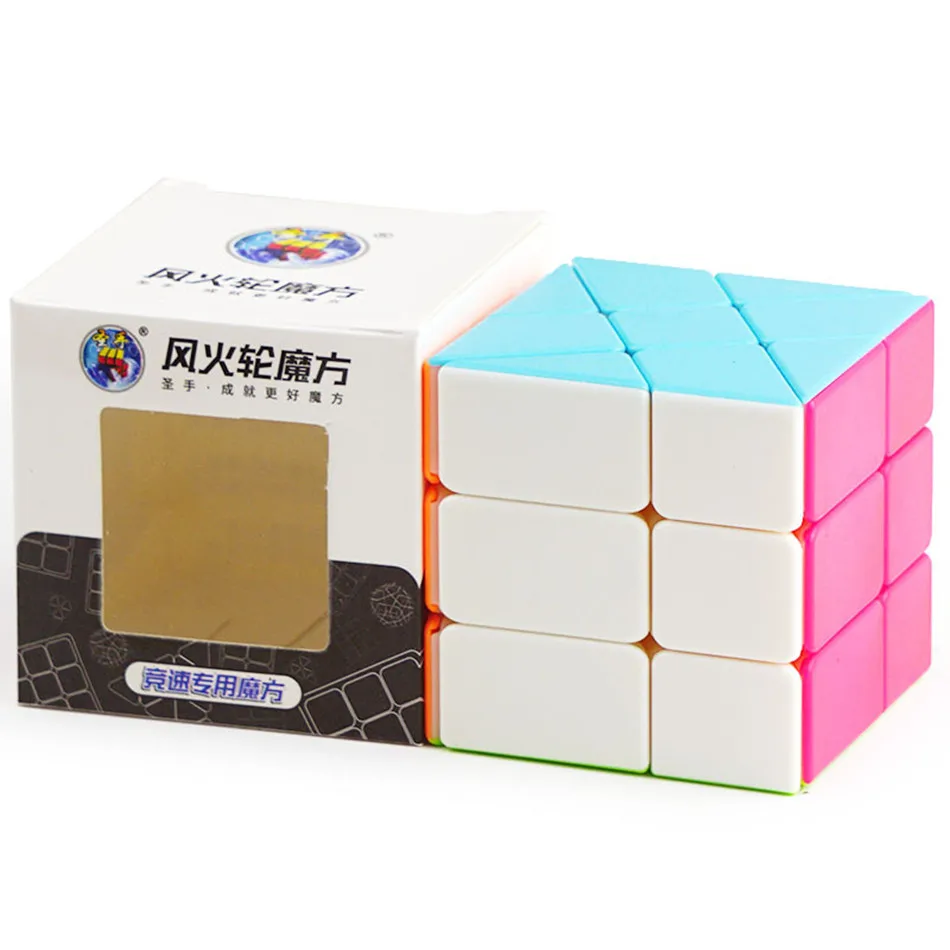 

[ECube] Sengso 3x3 Windmill Fisher Magic Cube Shengshou 3x3x3 Puzzle Twist Cubo Magico Educational Cubes for Kids