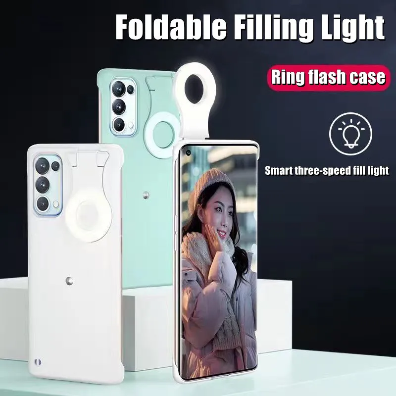 Foldable LED Selfie Ring Light Phone Case For OPPO Reno 5 Pro 5 Case Beauty Flash Fluorescent Cover for Oppo Find X3 Pro X3 Case
Foldable LED Selfie Ring Light Phone Case For OPPO Reno 5 Pro 5 Case Beauty Flash Fluorescent Cover for Oppo Find X3 Pro X3 Case